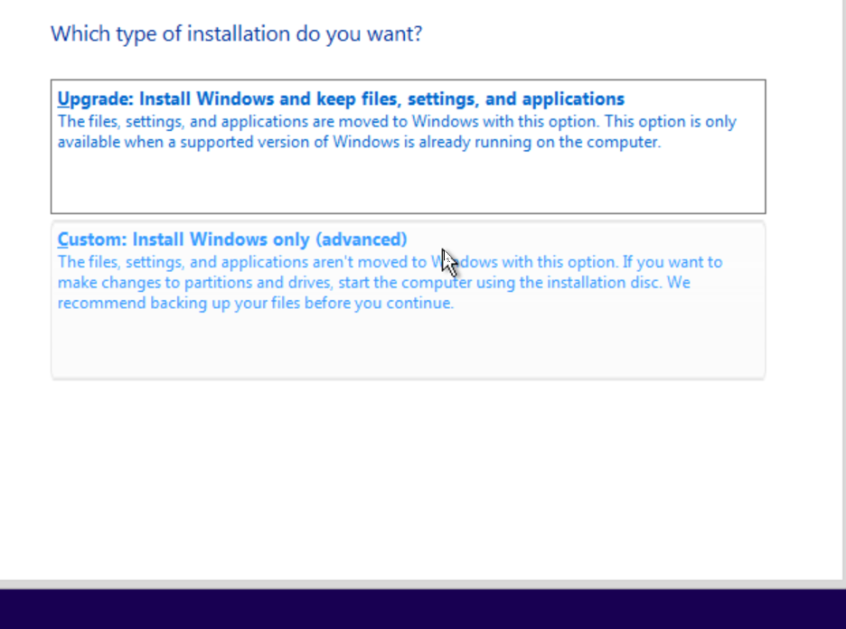 Installation types