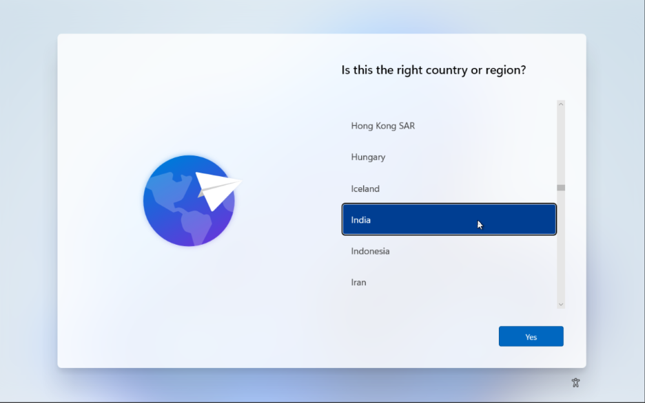 Customize the region
